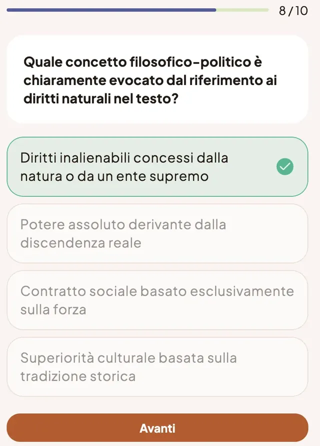 Quiz automatically generated by Scriba on a political philosophy text